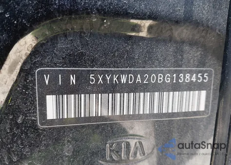 2011 Kia Sorento Sx V6 from USA, damaged, VIN 5XYKWDA20BG138455